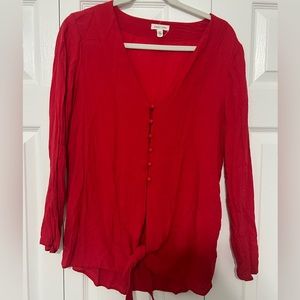 Urban Outffiters Silence + Noise Red Blouse